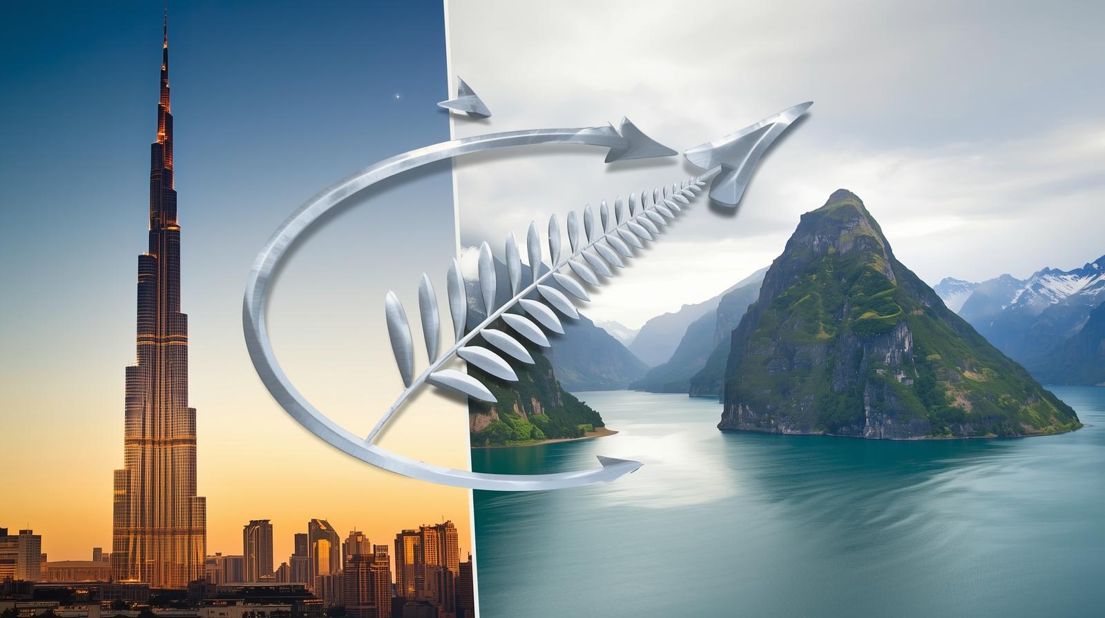 A stunning view of a lake and mountains in New Zealand, reflecting the country's natural beauty.