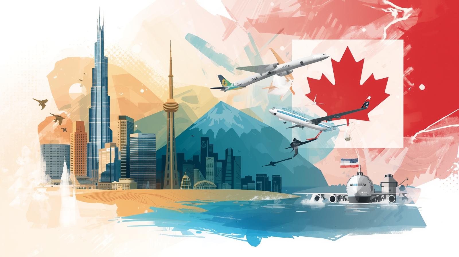 The Toronto skyline with the CN Tower, representing a move to Canada.